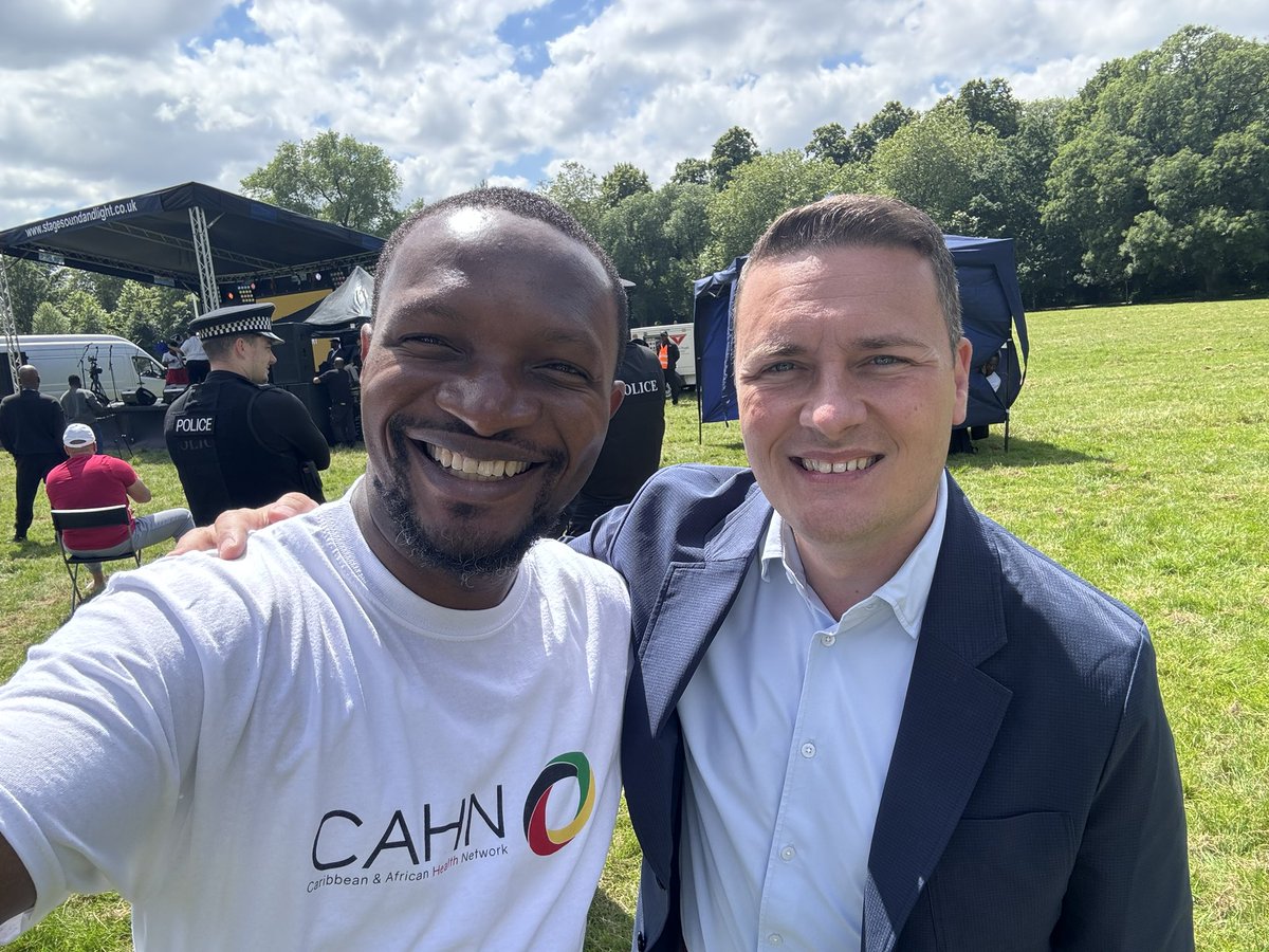Charles Kwaku-Odoi DL MFPH (@charleskod) on Twitter photo <a href="/BashOIbrahim/">Bashir Ibrahim</a> <a href="/wesstreeting/">Wes Streeting</a> <a href="/ukfuturehealth/">Our Future Health</a> <a href="/BootsUK/">Boots</a> <a href="/NazShahBfd/">Naz Shah MP</a> <a href="/cahn_uk/">Caribbean & African Health Network</a> <a href="/AndyBurnhamGM/">Andy Burnham</a> Great to have you accompany Wes to the Windrush 76 celebration đ event in sunny âď¸ Manchester (on that day).
The nurses were thrilled to have spoken to Wes and look forward to further engagement as they continue making significant contributions to <a href="/NHSEngland/">NHS England</a> like we have done <a href="/BashOIbrahim/">Bashir Ibrahim</a> <a href="/wesstreeting/">Wes Streeting</a> <a href="/ukfuturehealth/">Our Future Health</a> <a href="/BootsUK/">Boots</a> <a href="/NazShahBfd/">Naz Shah MP</a> <a href="/cahn_uk/">Caribbean & African Health Network</a> <a href="/AndyBurnhamGM/">Andy Burnham</a> Great to have you accompany Wes to the Windrush 76 celebration đ event in sunny âď¸ Manchester (on that day).
The nurses were thrilled to have spoken to Wes and look forward to further engagement as they continue making significant contributions to <a href="/NHSEngland/">NHS England</a> like we have done