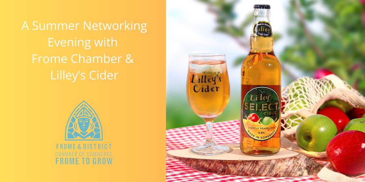 So excited for our summer event this week with <a href="/lilleyscider/">Lilley's Cider</a> and #burritobambino #Frome - networking, cider factory tour and tasting we can't wait!