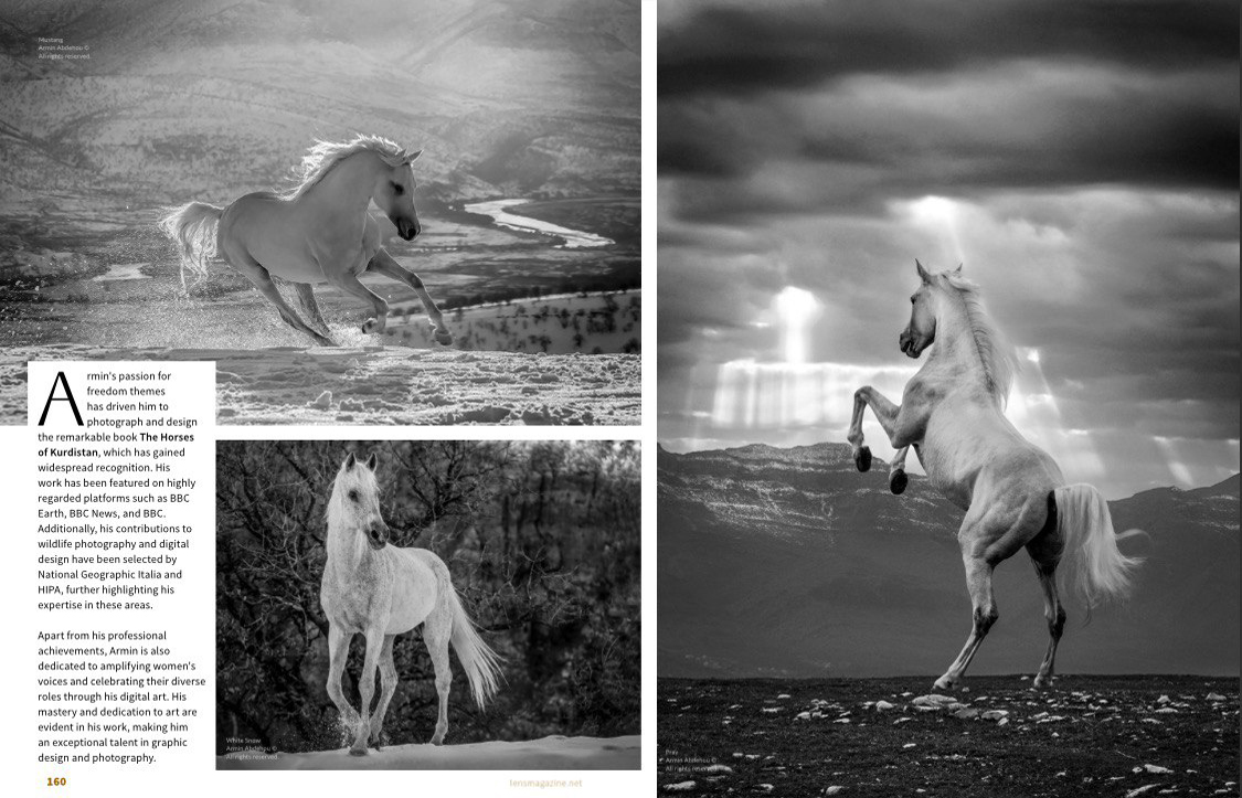 arminabdehou's tweet photo. April issue 115 of the international Lens Magazine for Fine Art Photography is out! This issue is dedicated to the wonders of nature and wildlife.

my photos are featured in issue 115 along with a short story about “The Horses of Kurdistan”. https://t.co/umFfqR8Ar1