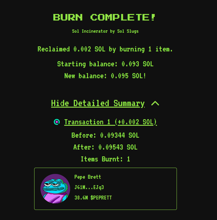 peprett's tweet photo. 300$ #PEPRETT Burned on #Solana #Blockchain  🔥 https://t.co/S4vRLPUZiB