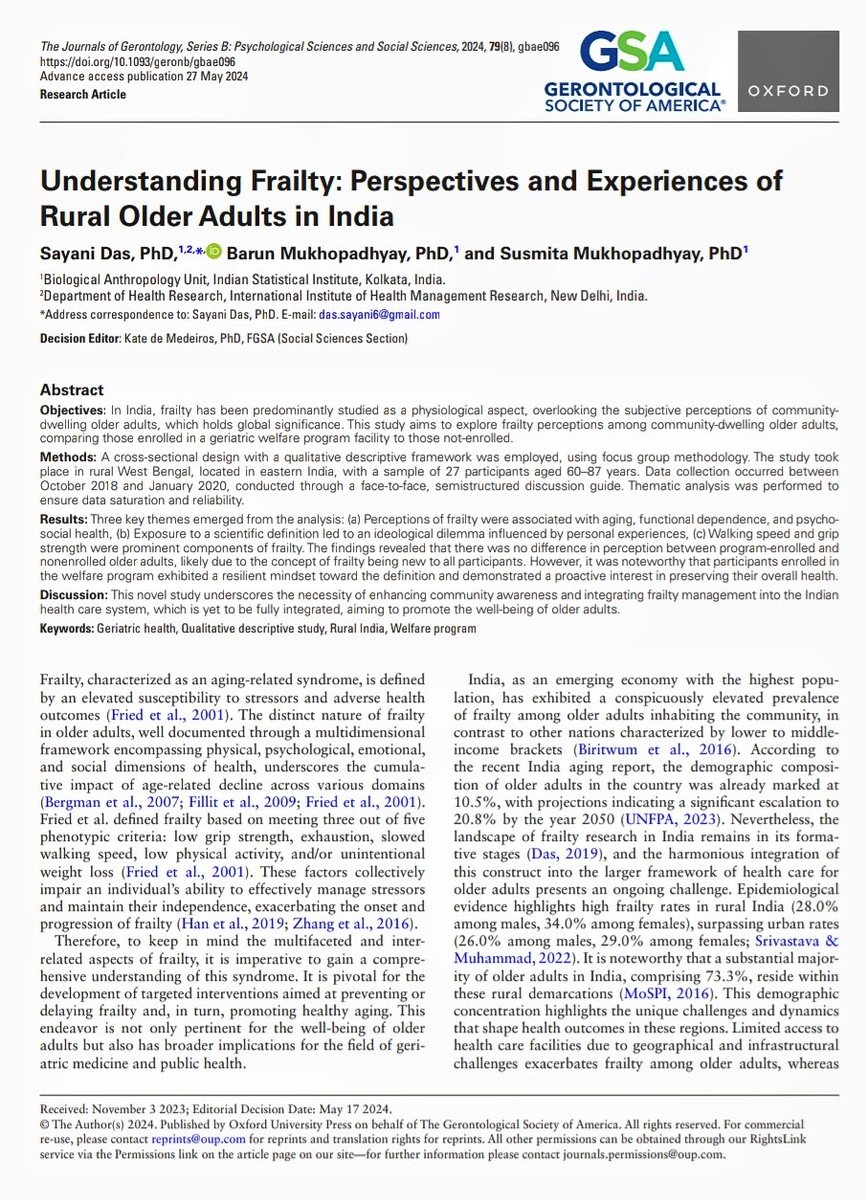 sayanivdas's tweet photo. Update: The advanced access article is now published. #frailty @geronsociety @OxfordJournals @FrailtyNetwork https://t.co/DIoUAaNfTR