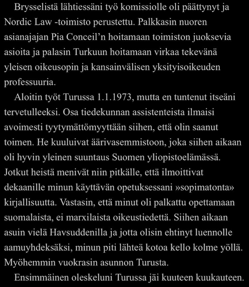 Elonheimo's tweet photo. Jännä näkökulma @UniTurkuLaw historiaan. Kun on alettu puhua toimittajien puoluetaustoista, myös tutkijoiden ja yliopistolaitoksen osalta voisi kysyä samaa🤔 #oikeustiede #oikis @UniTurku https://t.co/UTYmICjrWh