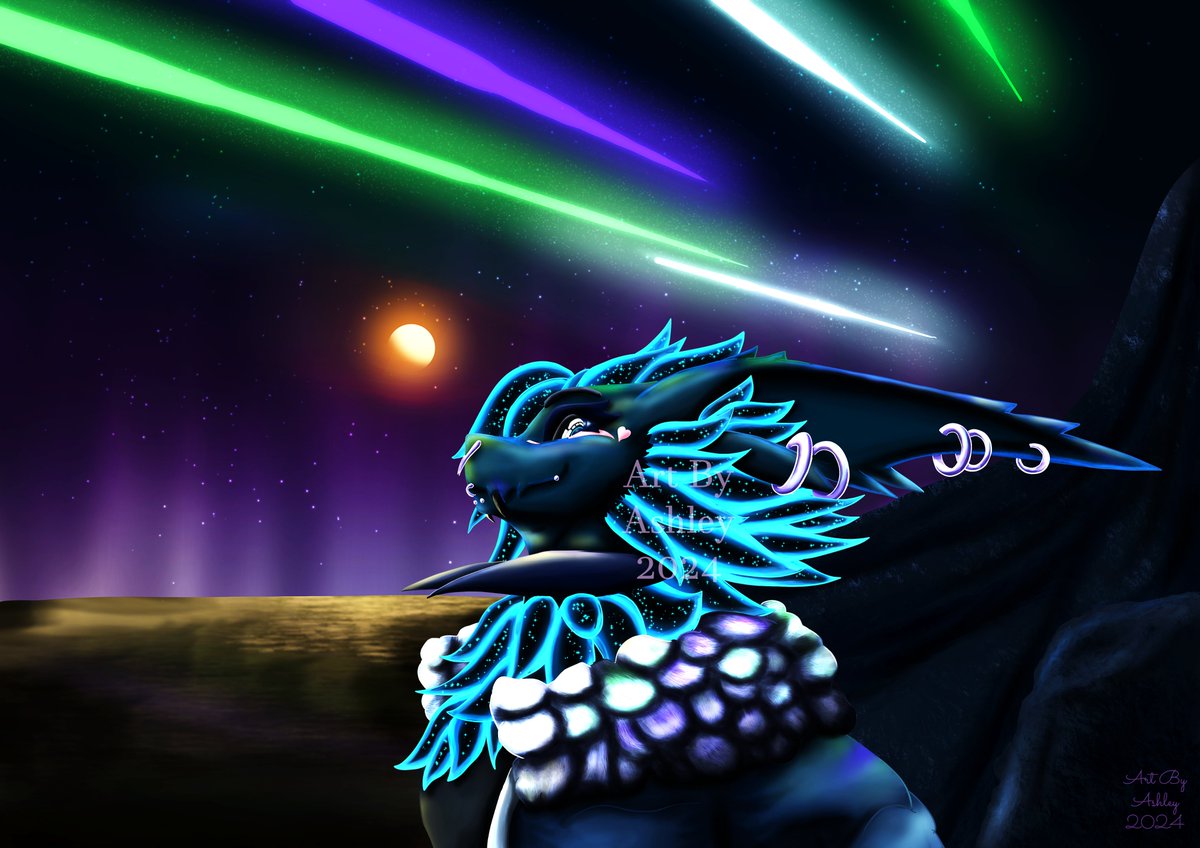 FerretMerch's tweet photo. A piece created for a friend who wanted to capture the #Furality 's fireworks world skyline in my art. <3
#vrchat #nardo #femnardo https://t.co/H7Zi5opvqC