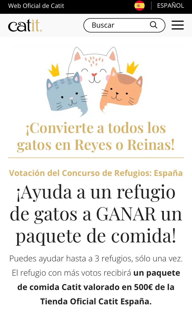 mininosmurcia's tweet photo. VOTA A NUESTRO REFUGIO Y AYÚDANOS A GANAR UN LOTE DE COMIDA #CATIT PARA GATOS!
 
La votación está abierta hasta fin de mes, venga que tenemos 40 boquitas hambrientas y el premio nos vendría muy muy bien!

Aquí dejamos enlace al concurso!

Gracias!

https://t.co/Y2ExSFMj1H https://t.co/12zU3KpleB