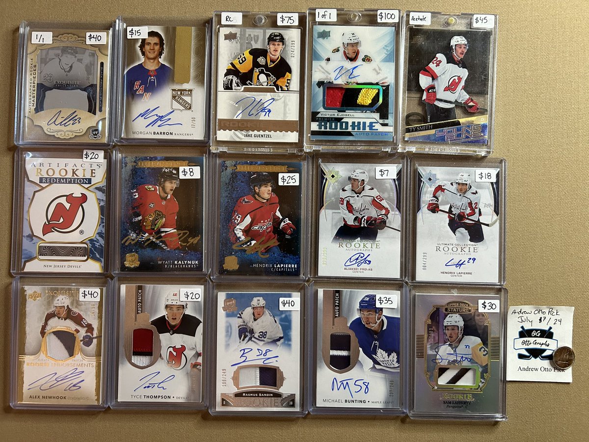 otto_pick's tweet photo. 👶👶 Rookie Hockey Sale!! 👶
Come get your rookies here. Plus some other goodies. 
— Prices shown in 🇨🇦cdn and include HST (if you’d like an invoice let me know!)
— Take emt or PayPal 
— Message me direct for quicker response
— Orders over $40 include free std shipping in Canada. https://t.co/QjyZh9SAZV