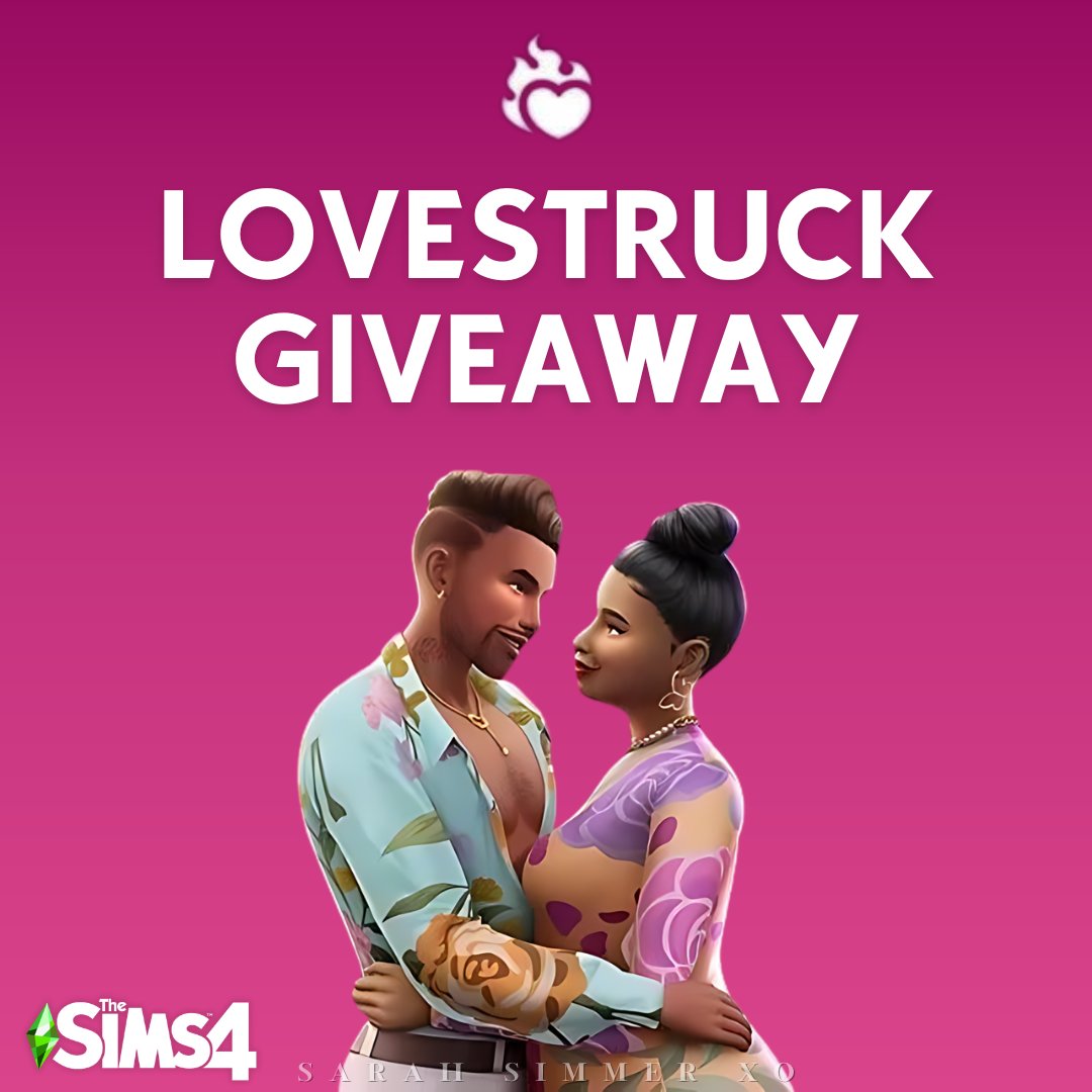sarahsimmerxo's tweet photo. 💘 𝐆𝐈𝐕𝐄𝐀𝐖𝐀𝐘 💘
I am giving away ONE PC code (EA app) for the new LoveStruck Expansion Pack! 🍸🫧✨

𝐇𝐎𝐖 𝐓𝐎 𝐄𝐍𝐓𝐄𝐑:
✦ Follow me here on Twitter
✦ Retweet this tweet (QT's don't count)
✦ Comment with your favorite flirty emoji 💘

𝐁𝐎𝐍𝐔��� 𝐄𝐍𝐓𝐑𝐈𝐄𝐒:
✦ Follow me on IG
✦ Join my Sims Community Discord Server
✦ Follow me on TikTok
✦ Follow me on Tumblr
✦ Subscribe to my YouTube channel
✦ Follow my Facebook Page

These are all linked in the thread below if you want to enter any of these 𝐁𝐎𝐍𝐔𝐒 𝐄𝐍𝐓𝐑𝐈𝐄𝐒!

You MUST include screenshots in the comments for proof to count 💗🫶🏻 Each platform counts as an additional entry!!!

𝐓𝐇𝐄 𝐖𝐈𝐍𝐍𝐄𝐑:
✦ Announced July 25th
✦ I will DM the winner
✦ The winner will have 24 hours to respond until I must redraw

Good luck!!! 💘☁️✨

#TheSims4LoveStruck #Sims4LoveStruck #LoveStruck #TheSims4 #LoveStruckEP