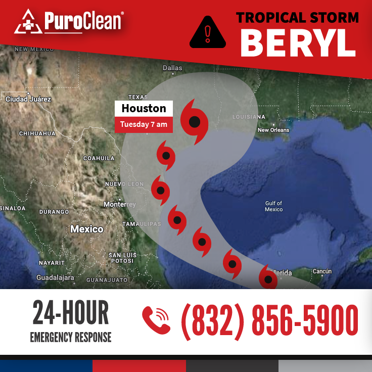 PuroCleanHTX's tweet photo. 💧Secure your spot on our water damage restoration waiting list before Hurricane Beryl hits. Stay safe! ☎️ (832) 856-5900 👉 https://t.co/AK9DmYy7z8  #HurricaneBeryl #WaterDamage #PuroClean #Houstontx https://t.co/9zyx5Lj8gs