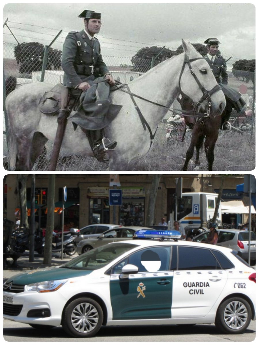 bastones_g's tweet photo. Entre las 2 imágenes hay más de 70 años.Ha cambiado la sociedad, las infraestructuras, la tipología delictiva...mientras la @guardiacivil mantiene casi el mismo despliegue territorial.Que puede salir mal? Mientras los políticos piensen que cerrar cuarteles quita votos mal asunto https://t.co/CnADTqFbox