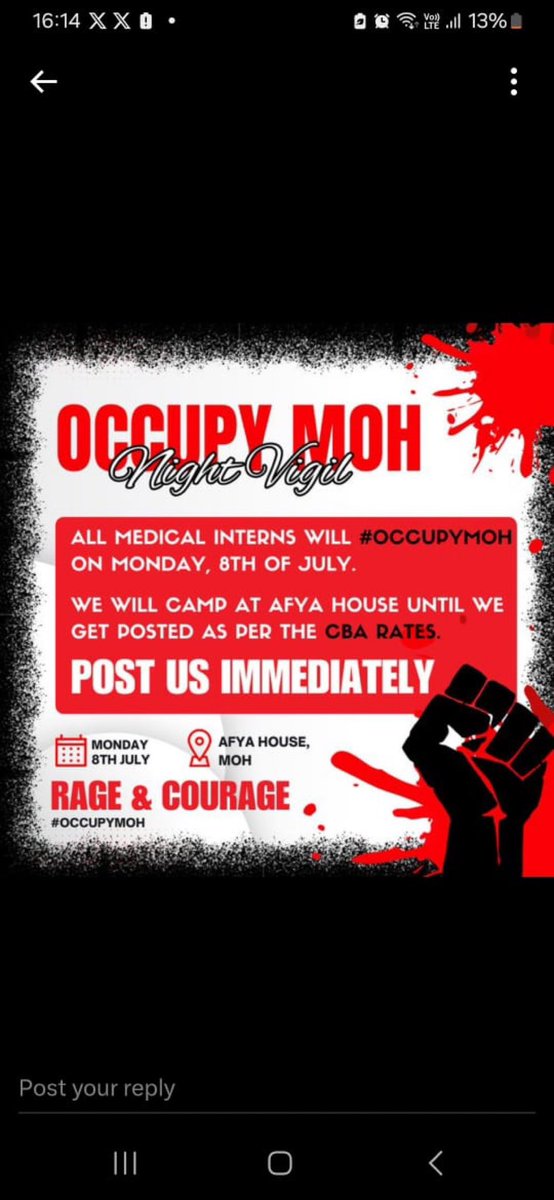 Branicemercy's tweet photo. Join Medics if you can 

#PostMedicalInterns https://t.co/MpjkZsVKY5