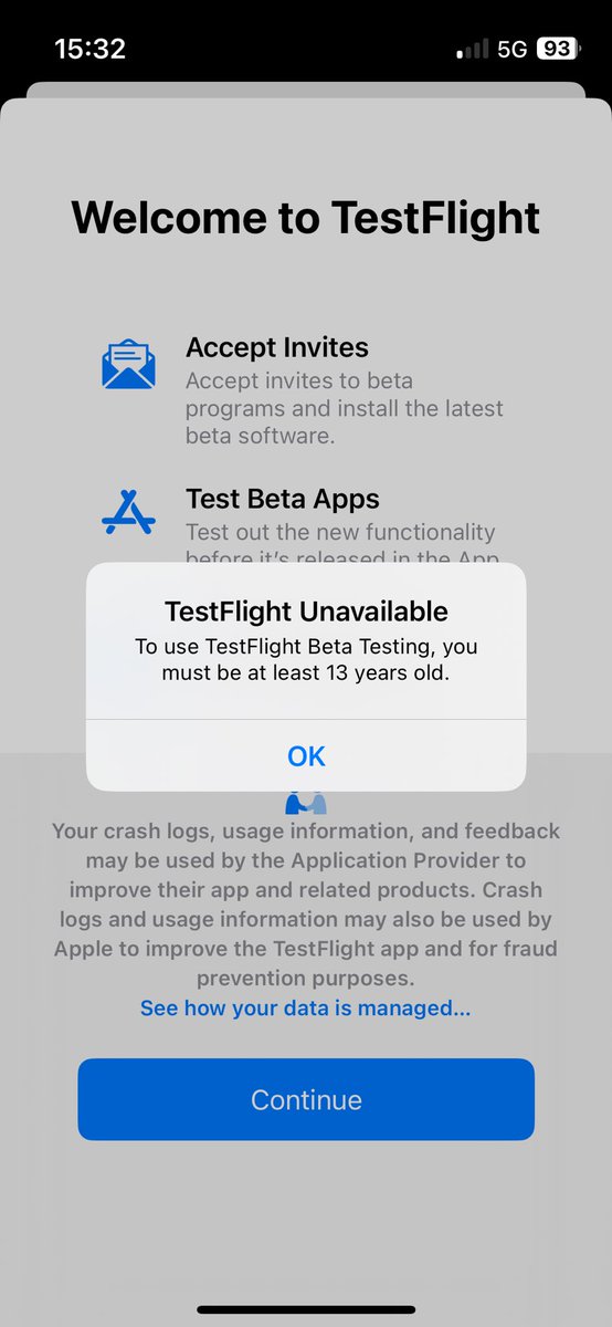 samkap2012's tweet photo. Hey @tim_cook and @Apple still can’t get into TestFlight; however, it is sending me notifications to sign into TestFlight for the latest app and OS versions. https://t.co/v5jjsH3562