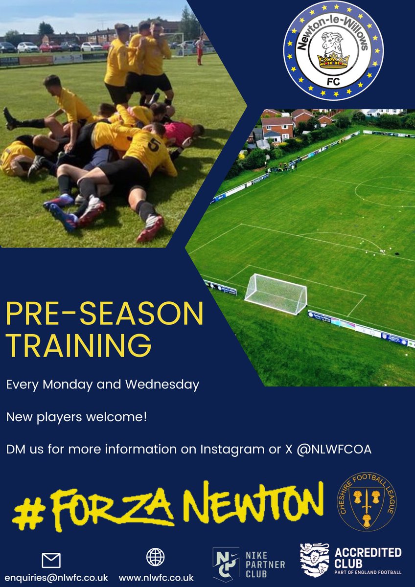 Pre-season training in full flow now; sessions continue tomorrow.

Send a DM for more information!

#ForzaNewton