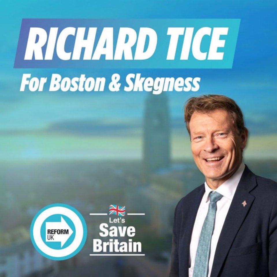 TiceRichard's tweet image. Proud to represent all the constituents of Boston & Skegness as their MP