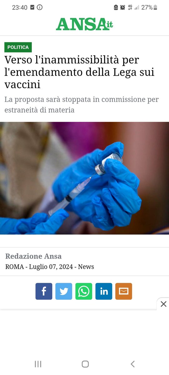 Dibbe1963's tweet photo. @claudioborghi @Peoplekeyk L'Ansa ha già sancito l'inamissibilità dell'emendamento Stronca-Lorenzin
#Robedapazzi https://t.co/eVtri1td1r