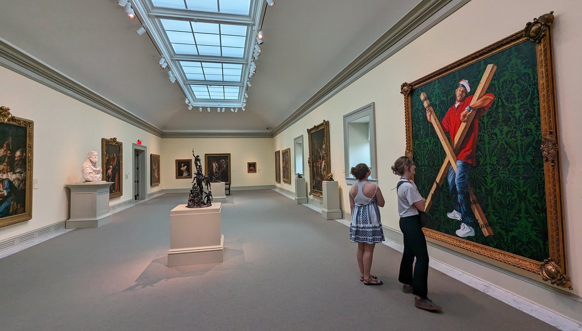 brberglund's tweet photo. My new favorite art museum is Norfolk's @ChryslerMuseum, where visitors can play the 160yo Érard piano and Kehinde Wiley's painting "St. Andrew" is in the gallery of 18th-c European art. https://t.co/d3hWiABdEu