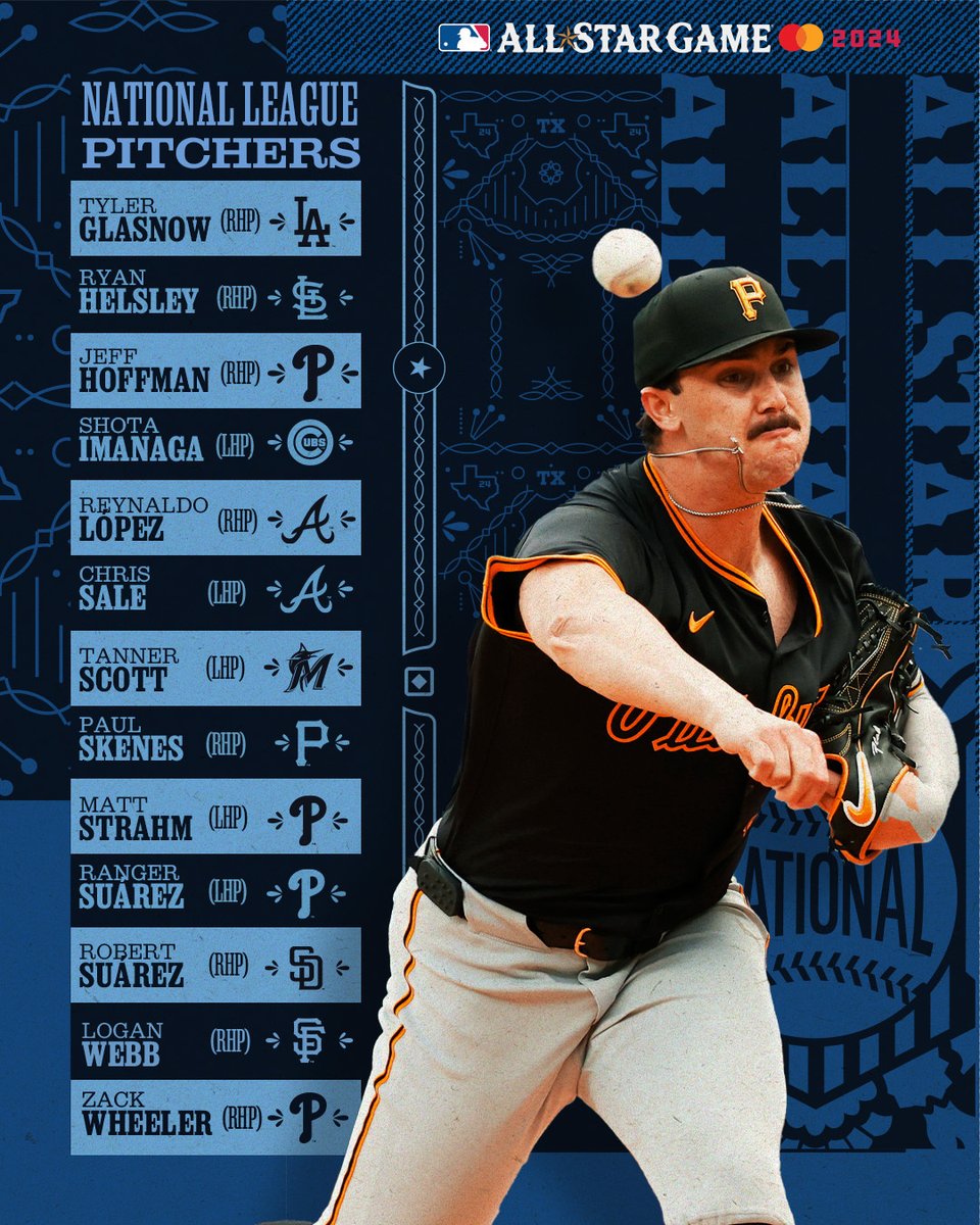 MLB's tweet photo. There are a ton of first-time All-Stars among the NL pitchers! 👏 https://t.co/UkvyQPH65z