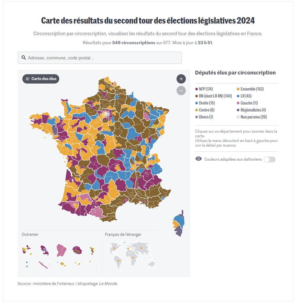 On est quand même passés de la carte de gauche à celle de droite et ça c'est beau #ElectionsLegislatives2024