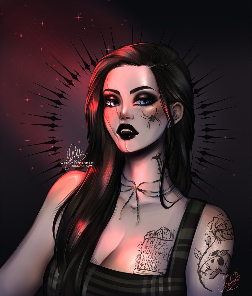 Sammy_Sama's tweet photo. Since I won @Nekrokat 's giveaway, I decided to ask them to get Ekaterina ready for @OutrunRP 's reVAMP and get her in her Vampiric Era. Thank you again for the stunning work, she's perfect. https://t.co/byUTAbWBY4