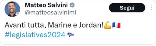 Ho visto un gatto nero toccarsi i coglioni mentre passava salvini.