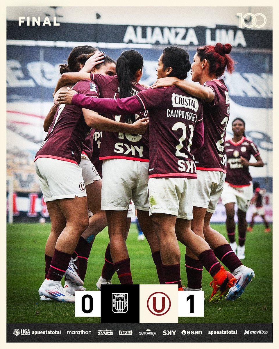 FutFemeninoU's tweet image. 𝗚𝗔𝗡𝗔𝗠𝗢𝗢𝗢𝗢𝗢𝗢𝗦 💪

⏱️ | 𝗙𝗜𝗡𝗔𝗟 𝗗𝗘𝗟 𝗣𝗔𝗥𝗧𝗜𝗗𝗢

⚽️ Alianza Lima 0-1 Universitario

#VamosLeonas