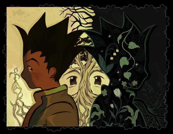 their birthday drawings next to each other #hxh