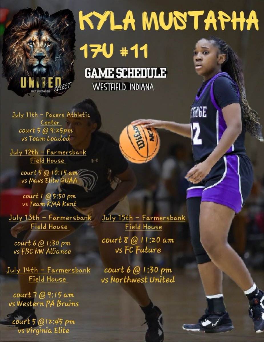 Kyla Mustapha🏀 (@kylam2025) on Twitter photo July has started, come check out my games in Westfield, IN this coming weekend
<a href="/FBCMotton/">FBC Mo</a>
<a href="/CoachFoot615/">CoachFoot615</a>
<a href="/fbcnashvilletn/">FBC Nashville</a> July has started, come check out my games in Westfield, IN this coming weekend
<a href="/FBCMotton/">FBC Mo</a>
<a href="/CoachFoot615/">CoachFoot615</a>
<a href="/fbcnashvilletn/">FBC Nashville</a>