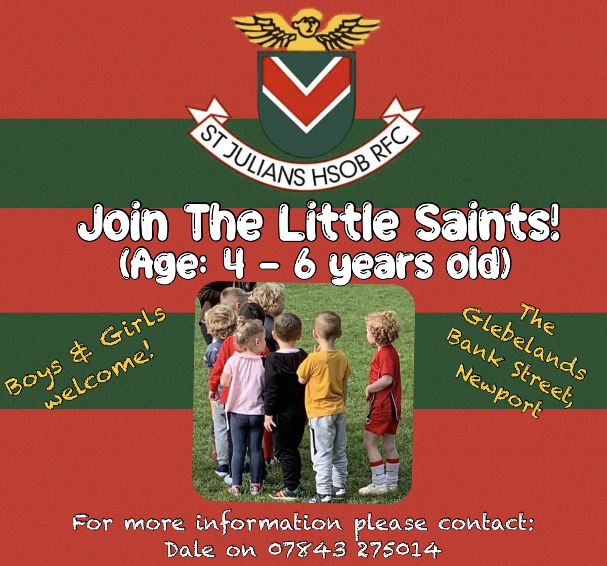 St Julians HSOB RFC Mini & Juniors (@stjulianshsobmj) on Twitter photo ๐ผ๐ฃ๐ฃ๐ค๐ช๐ฃ๐๐๐ข๐๐ฃ๐ฉ!
The Little Saints are recruiting!
Our fun sessions take place on Saturday mornings. If you have a mini rugby fan (aged 4-6) who would enjoy being part of our friendly team, please get in touch to find out more โค๏ธ๐
#UTJ #JoinOurClub #StartThemYoung ๐ผ๐ฃ๐ฃ๐ค๐ช๐ฃ๐๐๐ข๐๐ฃ๐ฉ!
The Little Saints are recruiting!
Our fun sessions take place on Saturday mornings. If you have a mini rugby fan (aged 4-6) who would enjoy being part of our friendly team, please get in touch to find out more โค๏ธ๐
#UTJ #JoinOurClub #StartThemYoung