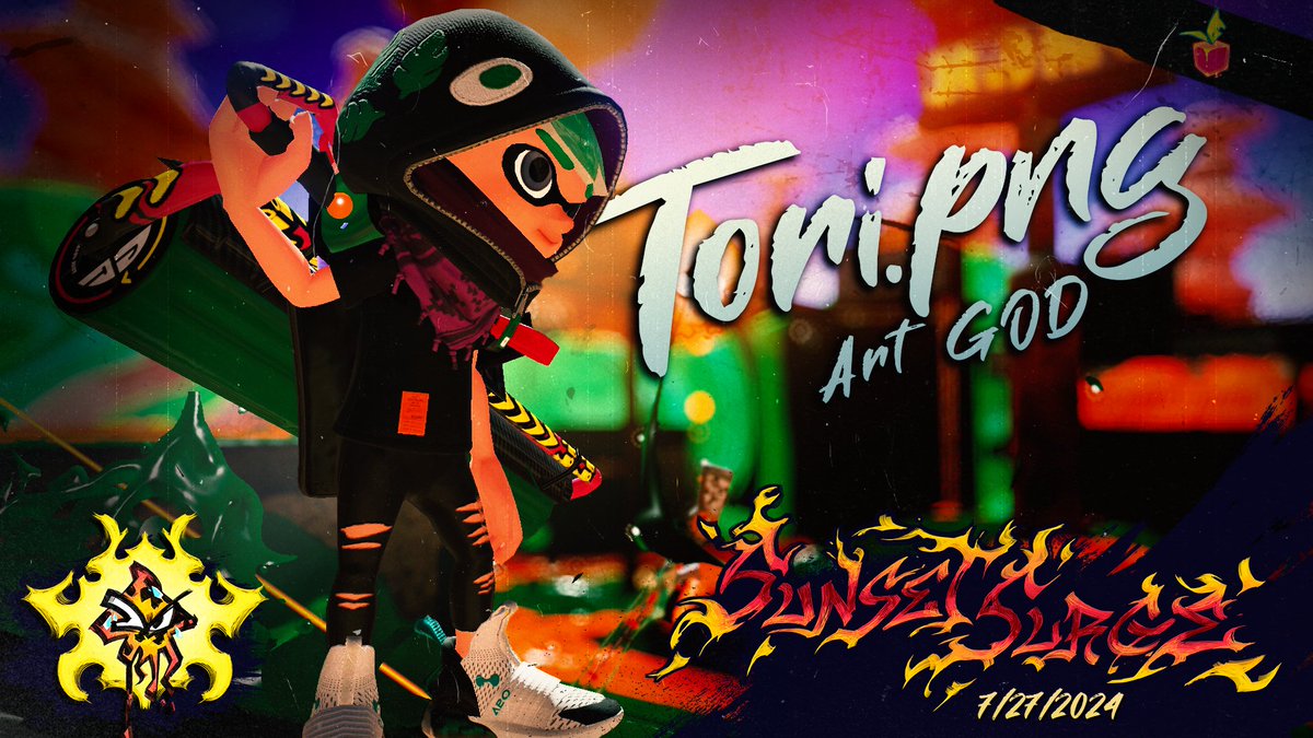Sunset_Surge's tweet photo. Coming from RRRemix and Art Vending industry.....    

@TORIPNG will be attending @Sunset_Surge this SUMMER!!

Hottest Splatoon3 Local Lan!!!! 🔥 

~ 20 days left!

#sunsetsurge https://t.co/2PxqT7RN2p