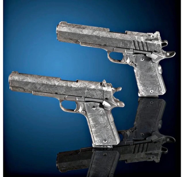DocStrangelove2's tweet photo. Thinking about the 1911’s made entirely from a Meteorite https://t.co/P6wwmiHwYj
