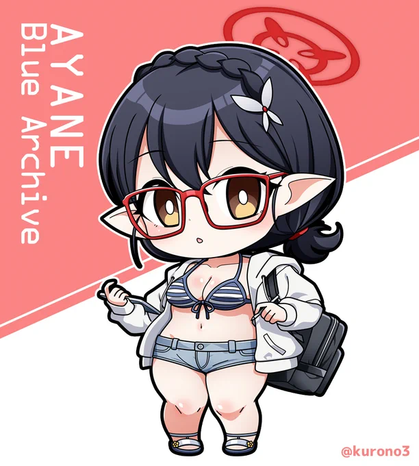 #気温が高いので気が早いが水着絵が見たい ブルアカからいくつか。 
