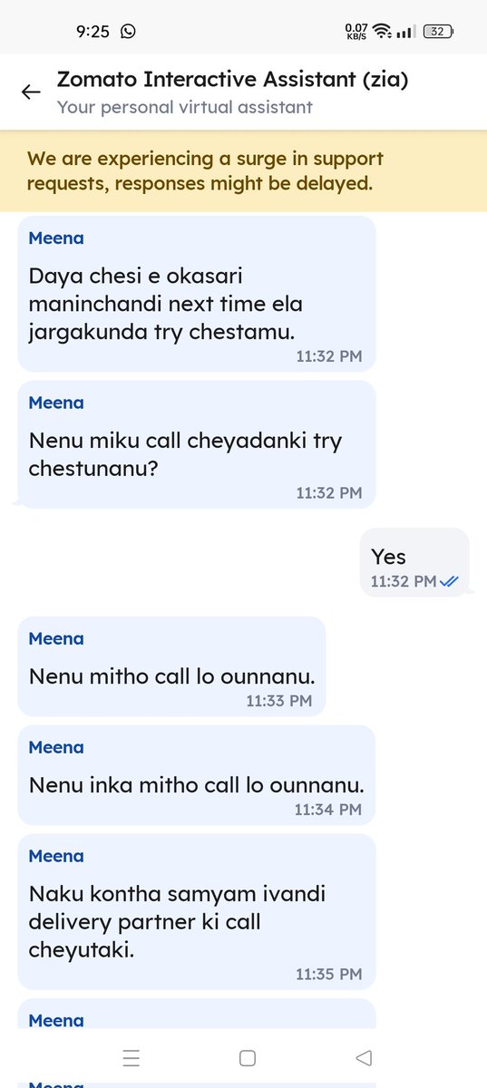 PavanSi54864289's tweet photo. Ninna night order pedithe 130 rupees charge chesi delivery partner bill evaledu , adigithe meku cal vastadi cancel ani chepandi anadu enduku ani ante call cut chesadu..
Customer care ki call cheste edi conversation...
130 rupees fried rice delivery boy tesukoni maku 60 rupees https://t.co/FVm1gYfaNh