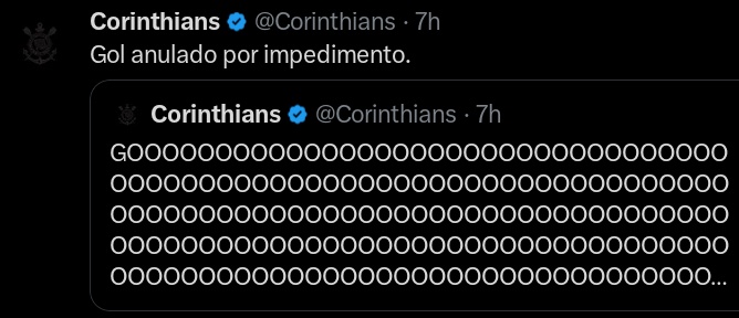 honestamente o twitter do corinthians parece piada vsf KKKKKKKKKKKKKK