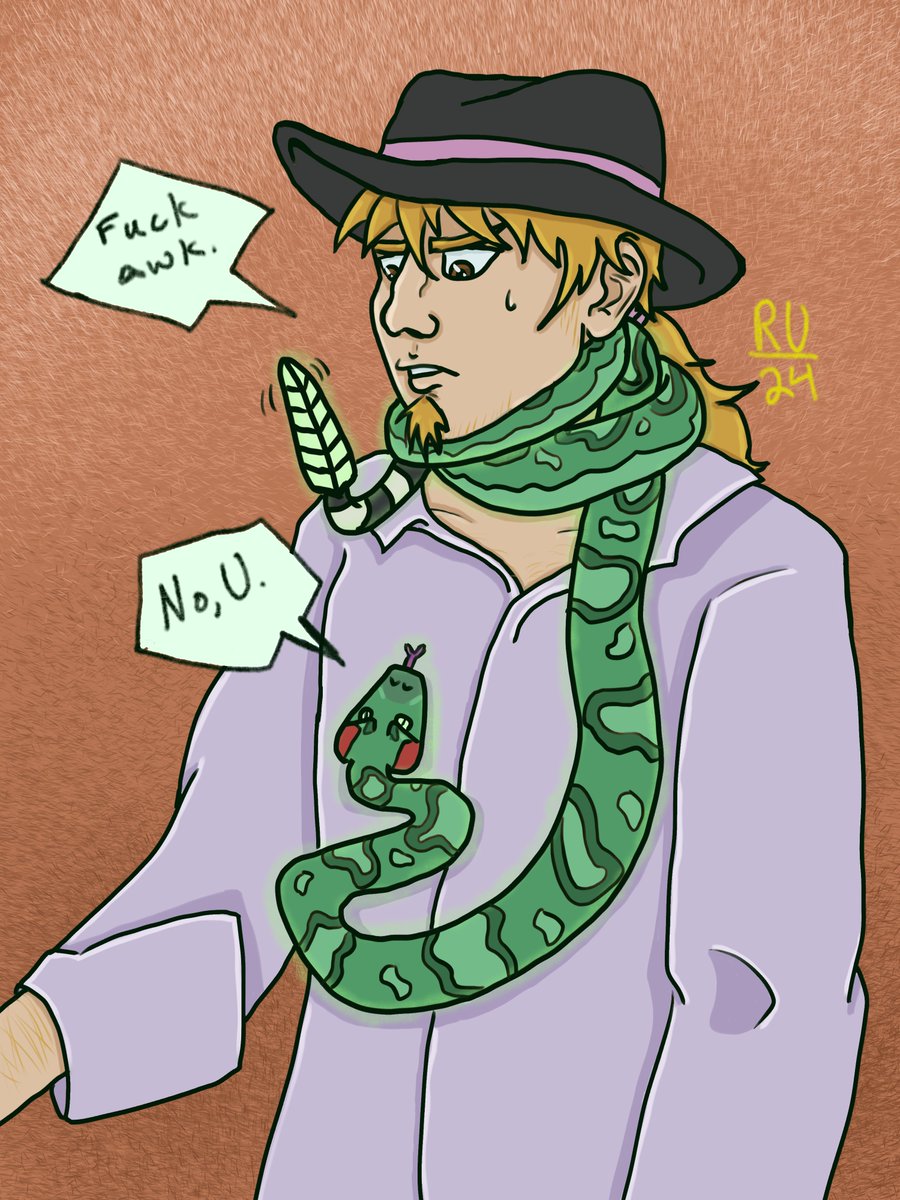 Fourth #Artfight attack, silly this time. <a href="/yeehawtaka/">🐴 Raiden Yeehawtaka 🐎🍉</a> &amp; <a href="/snekubo1886/">Snekubo</a>