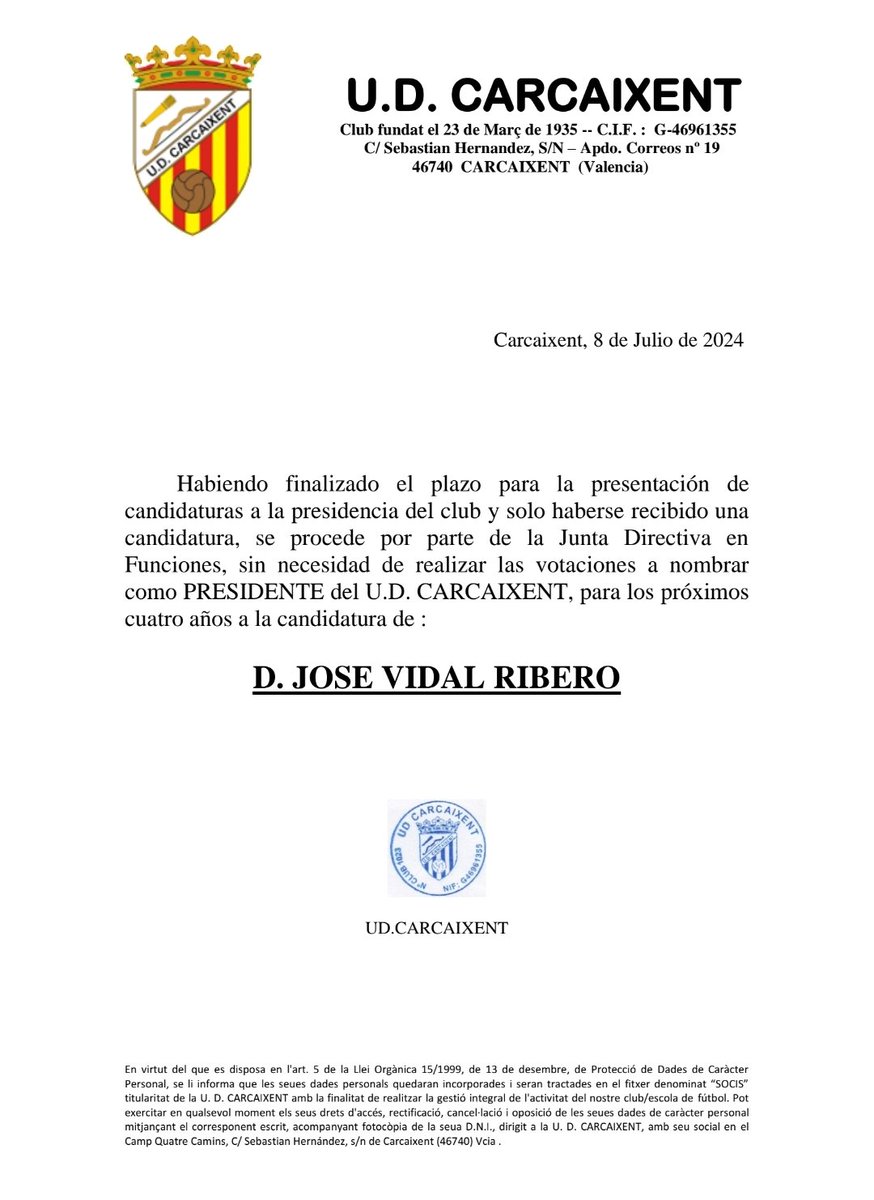 U.D. CARCAIXENT tweet media