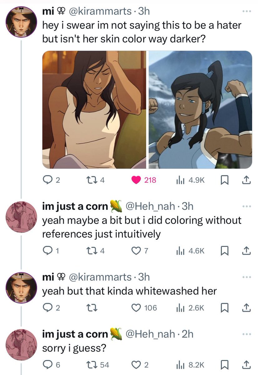 crispyb17's tweet photo. imagine KINDLY pointing out to someone that they’ve whitewashed a character and their response is “sorry i guess?” 😭😭😭 what happened to shame https://t.co/Q5FSLFwtxL