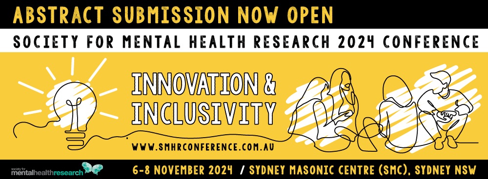 Who else is excited for <a href="/SMHR/">SMHR</a> #SMHR24? 
Didn't get your abstract in by the deadline on Friday? You may be in luck.......👀👀watch this space👀👀....
<a href="/TheMatilda_USyd/">The Matilda Centre</a> <a href="/orygen_aus/">Orygen</a> <a href="/BrainMind_Usyd/">Brain & Mind Centre</a> <a href="/anzmha/">Australian & New Zealand Mental Health Association</a> <a href="/AUMentalHealth/">Mental Health Australia</a> <a href="/themhsorg/">TheMHS Learning Network</a>