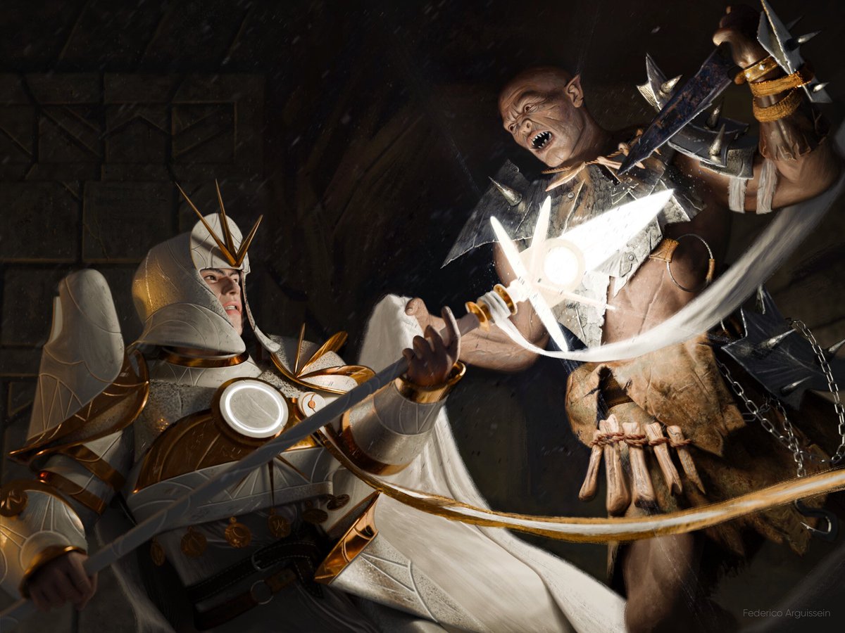 This is my newest illustration. A lot of fun doing this one.

I hope you like it!

#fantasyart #illustration #rpg #knight #orc