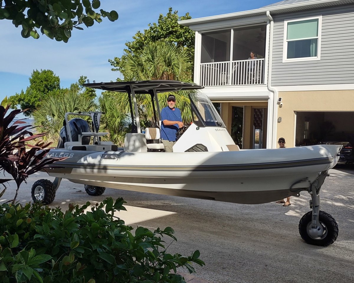 Meet Warren ‘Chip’ Fryburg from Bokeelia, Florida. Proud owner of a SEALEGS 7.5m Hydrosol RIB. Warren shares, "It is exceptionally versatile."  #boatinglife #boatswithwheels #happycustomer #Sealegs #LessHassleMoreFun