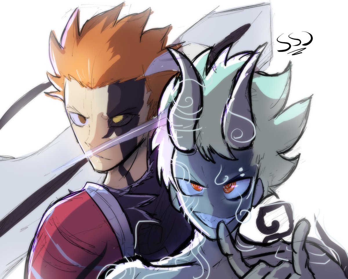 SSJChroma's tweet photo. Touched up and finished this really old shinra ichigo piece https://t.co/GdcXZPxTeW