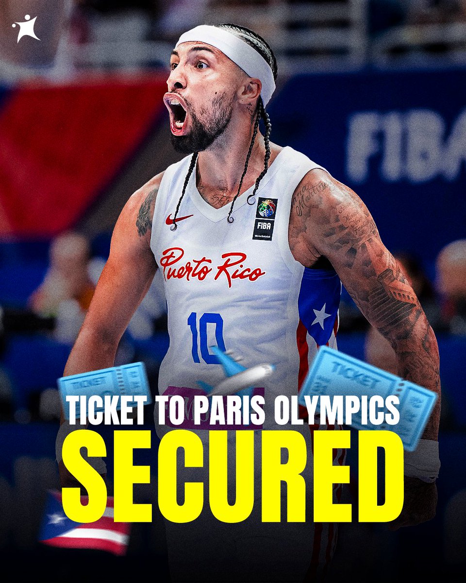 BasketNews_com's tweet photo. Puerto Rico defend their home court for the ticket to the Paris Olympics! 😮🇵🇷 #FIBAOQT https://t.co/M8kLoFD4g6