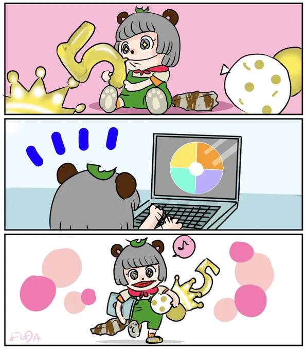 バースデー準備
#ぽこあーと 