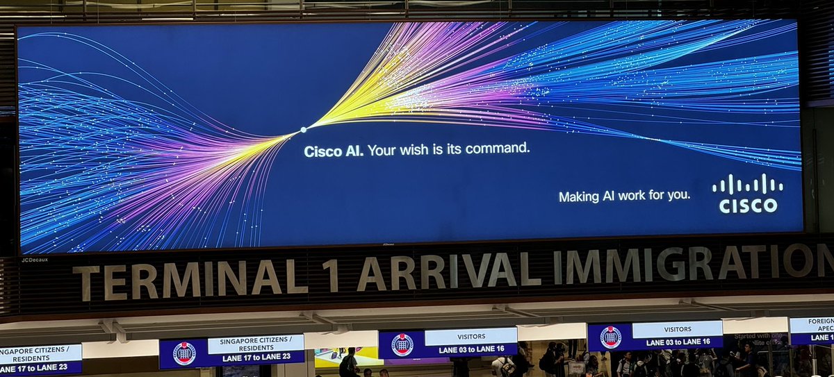 Dave West (@davidstevenwest) on Twitter photo It’s always great to return to Singapore and be greeted by this. I love how <a href="/ciscoapac/">Cisco APAC</a> is leaning in to deliver nextgen #AI infrastructure, as well as leveraging predictive & generative AI across our portfolio to enhance productivity, reduce costs, and deliver more innovation. It’s always great to return to Singapore and be greeted by this. I love how <a href="/ciscoapac/">Cisco APAC</a> is leaning in to deliver nextgen #AI infrastructure, as well as leveraging predictive & generative AI across our portfolio to enhance productivity, reduce costs, and deliver more innovation.