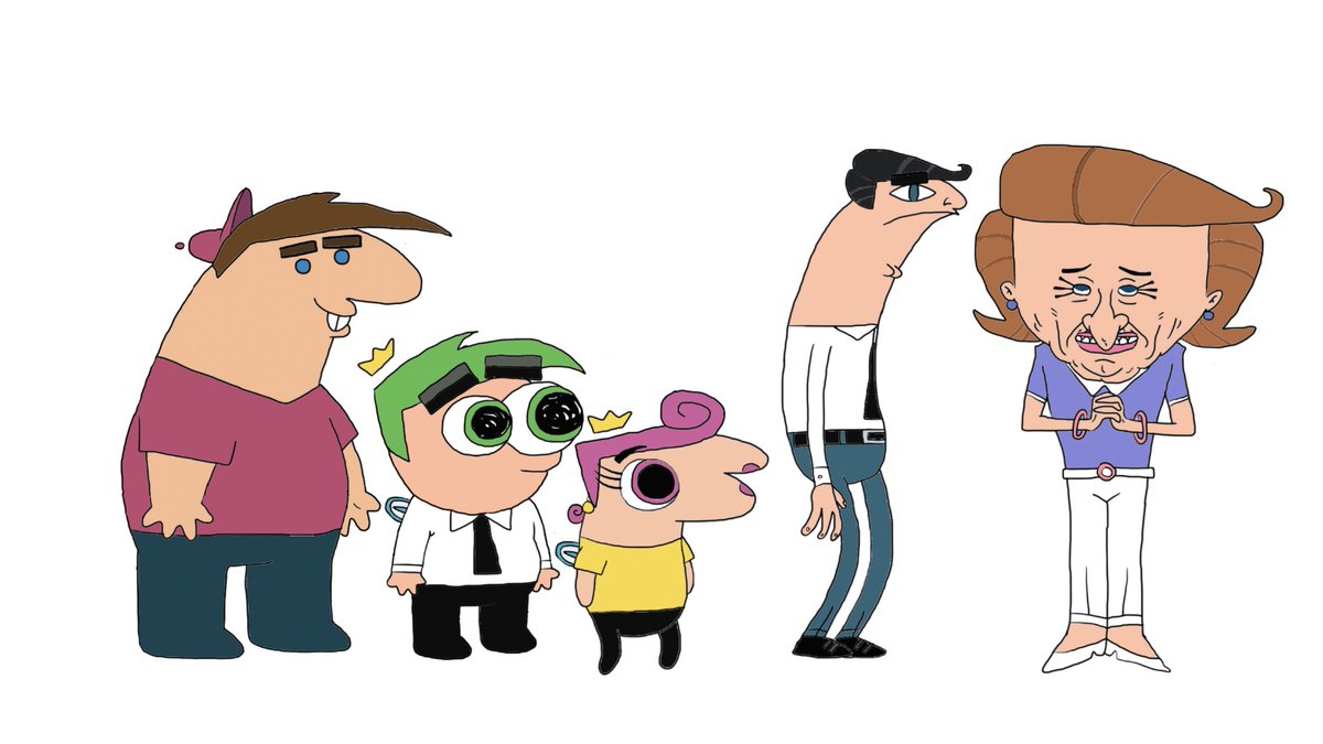 Axelthebigdog's tweet image. The smiling friendsification of other shows has gone too far this time! What in God&apos;s name did they do to poor Timmy&apos;s mom!?
She looks like an annoying orange character face that they put on a scrotum 😭