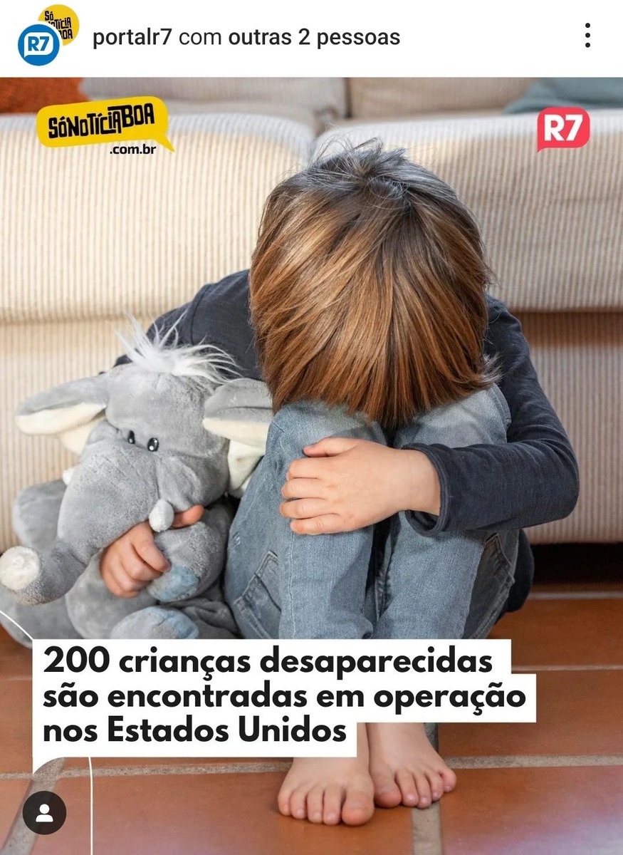 Vi pouca gente comentando isso

Mas essa semana teve uma mega operação nos EUA que resgataram 200 crianças desaparecidas vítimas de tráfico sexual

É uma boa notícia, mas mostra que é um problema real e não teoria da conspiração