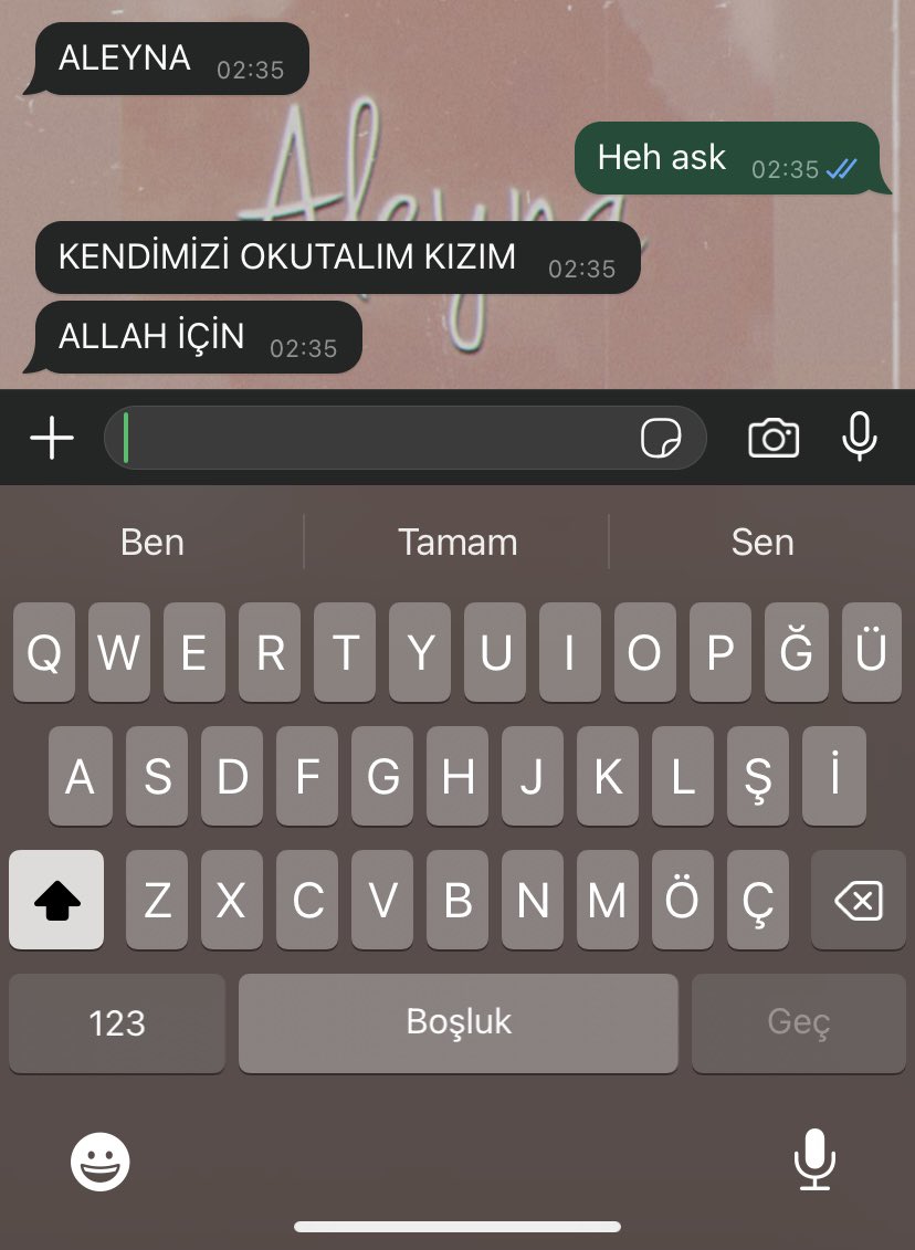 Her gün sonu bestimle şu şekil olur gibi