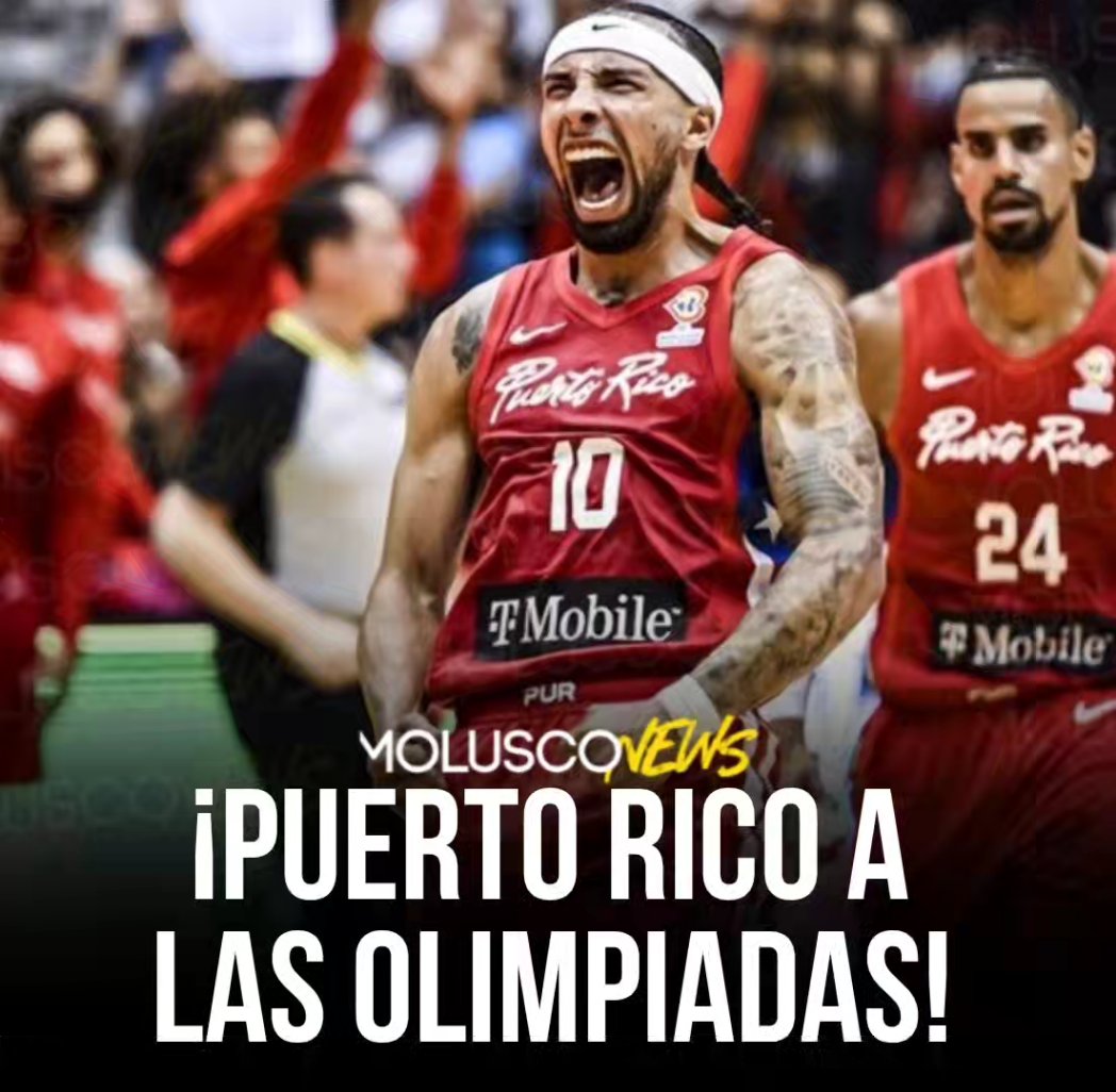 Moluskein's tweet photo. Puerto Rico venció a Lituania 79-68 para clasificar a las Olimpiadas por primera vez en 20 años 🔥🔥🔥🔥🔥🇵🇷.

¡PR EN LA CASA PUÑETA!

#MoluscoTVNews 
#ElMolu🎧 https://t.co/fnfAnJIQv7