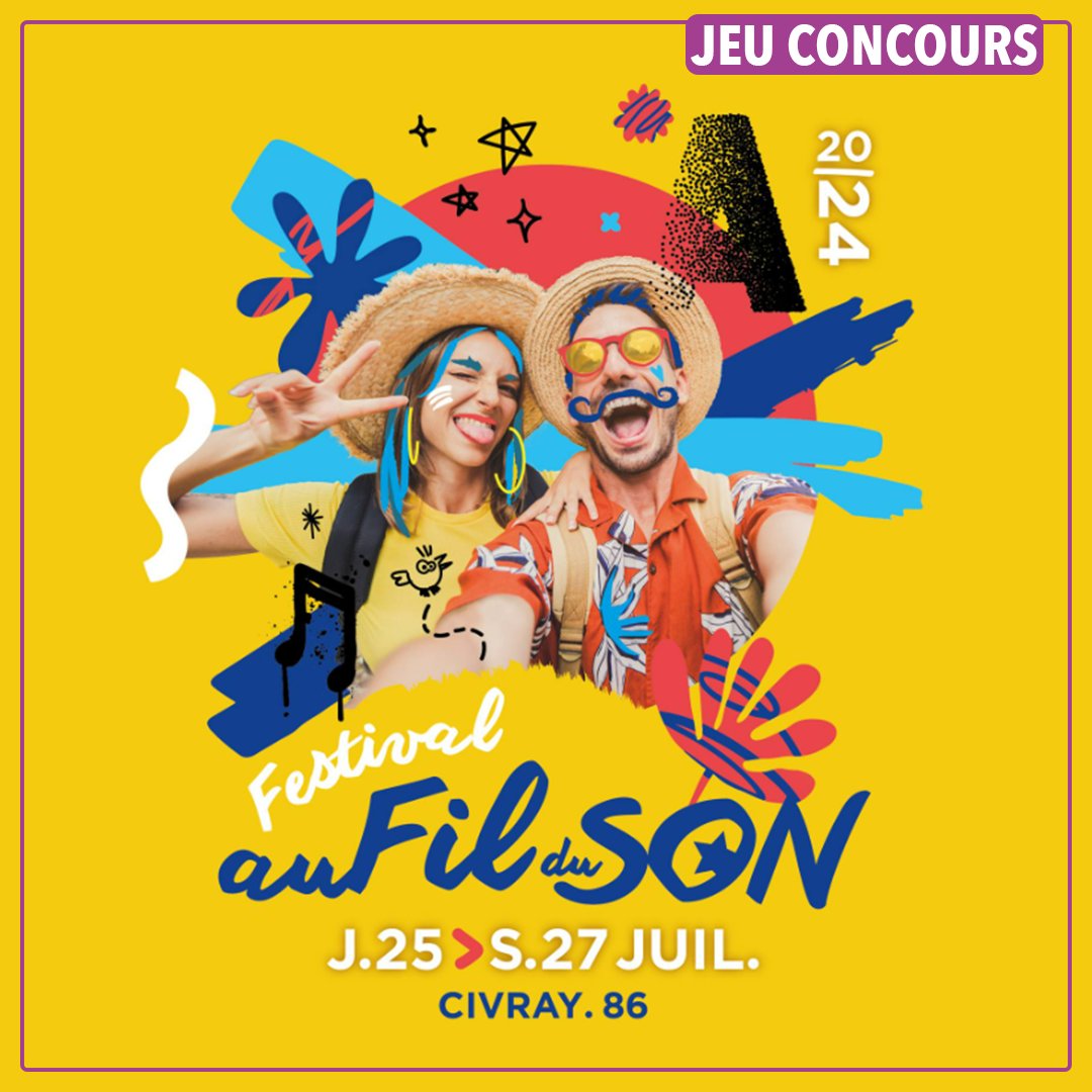 Credit_Agri_TP's tweet photo. 🤩 1 lot de 2 pass à gagner pour le samedi soir de @FestivalAFDS le 27 juillet à #Civray !
❤️ Follow @Credit_Agri_TP
👉 Like + RT cette publication
📝 Tag un/e pote en commentaire
🍀 Bonne chance !
🎲 Résultats le 14/06/24 https://t.co/MUEnB5p3wv