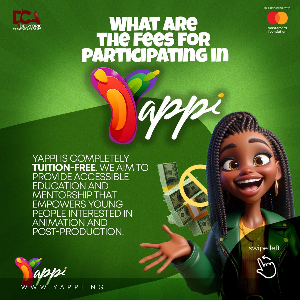yappi_ng's tweet photo. What is YAPPI? Here’s what you need to know!
Embark on the journey to your future. Enroll in YAPPI today. Link in bio!
#animation #yappi #postproduction #training #DelYorkGroup https://t.co/yynT2kd7TF