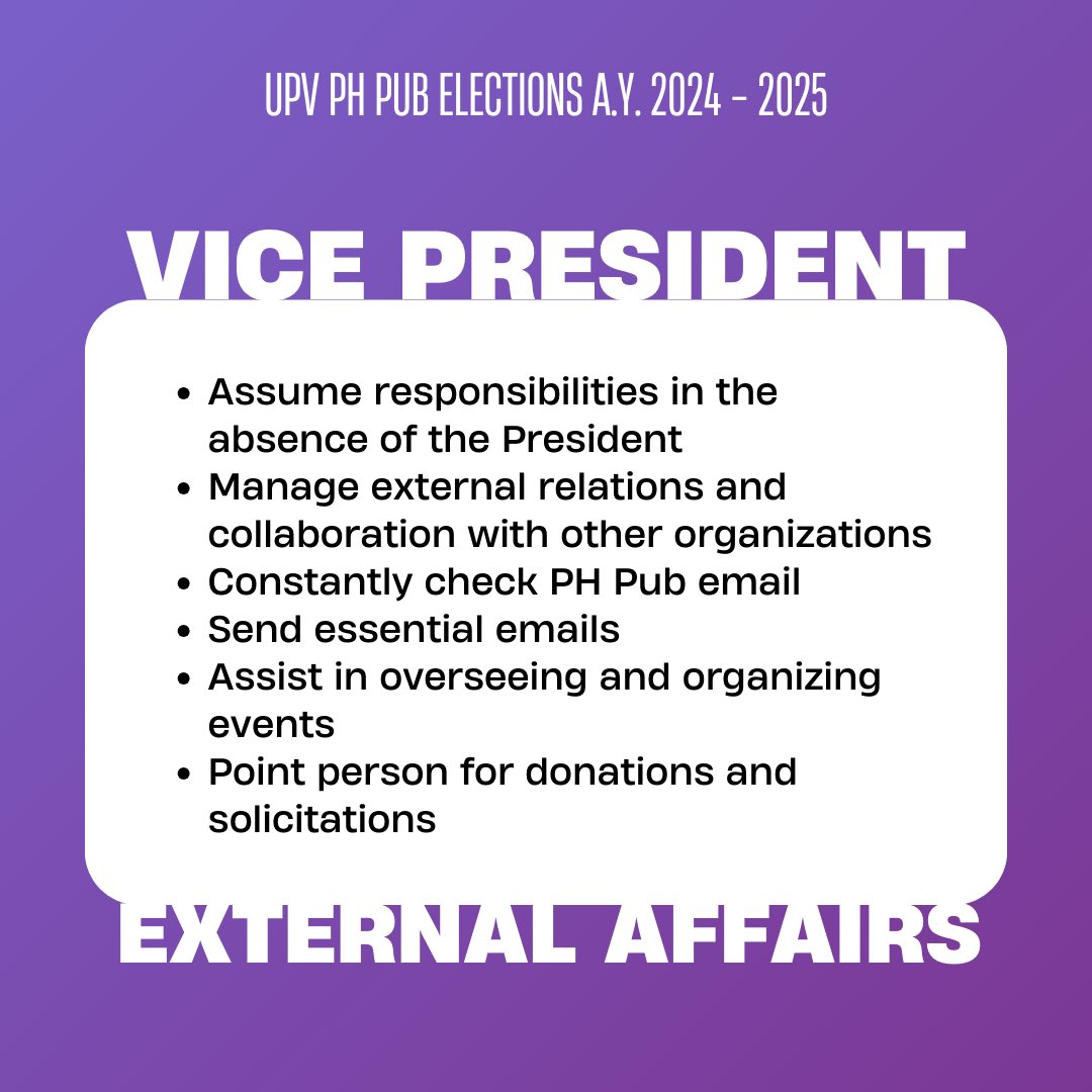 PHPubUPV's tweet photo. and the drive to create a positive impact in this society. 🙌

Learn more about the officer roles and responsibilities for you to choose which position resonates with you the most with your own knowledge and skills. 👇 https://t.co/rvzO7VYPnH