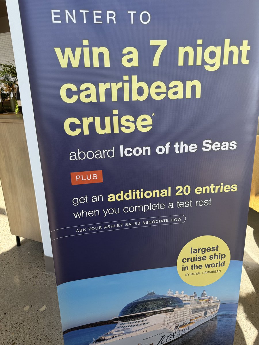 Hey <a href="/AshleyHomeStore/">Ashley</a> , I’m not sure I want to enter this event if you don’t know how to spell the destination, just saying.