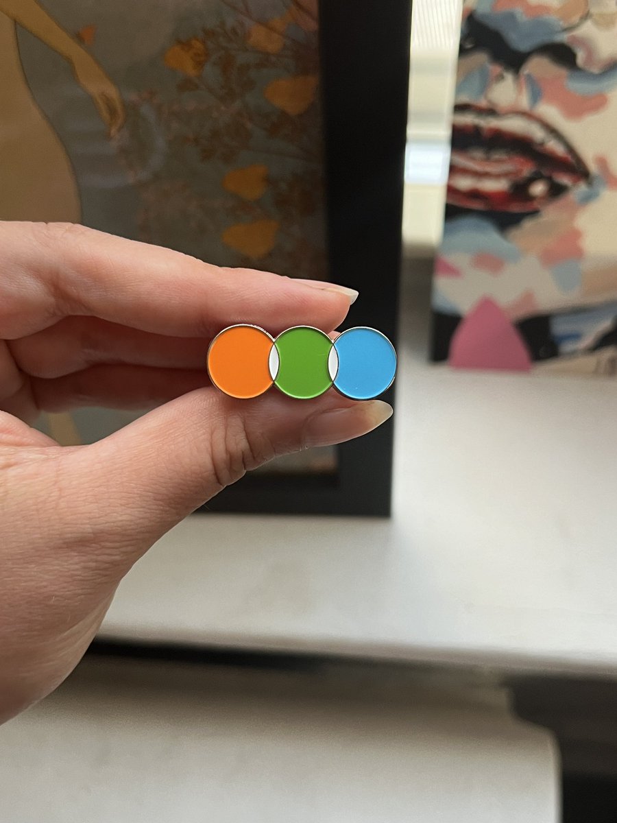 my friends got me a pride pin for the unemployed